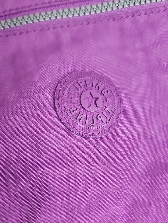 Kipling Magenta Crossbody Bag with Silver Zippers - Picture 3 of 8